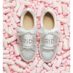 BETSEY JOHNSON Bride sneakers! Perfect for bachelorette trip/wedding reception